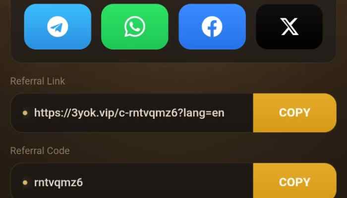 3YOK Game Invite Your Friends Get Bonus